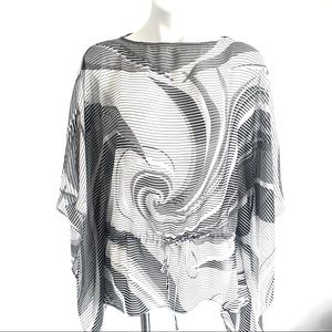 Adrienne Vittadini Sheer Top Size S